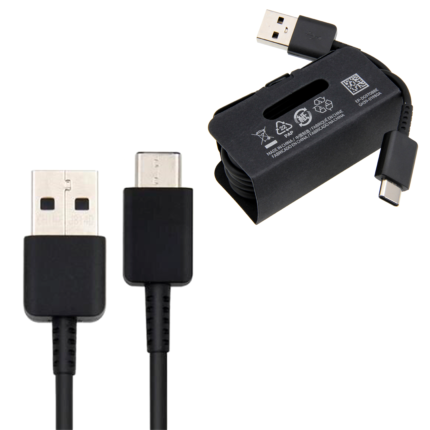 Samsung Charger USB-C Data Type C Cable for Samsung Galaxy S10 / S10e Lite / S10+ Plus (1M) Black EP-DG970BBE